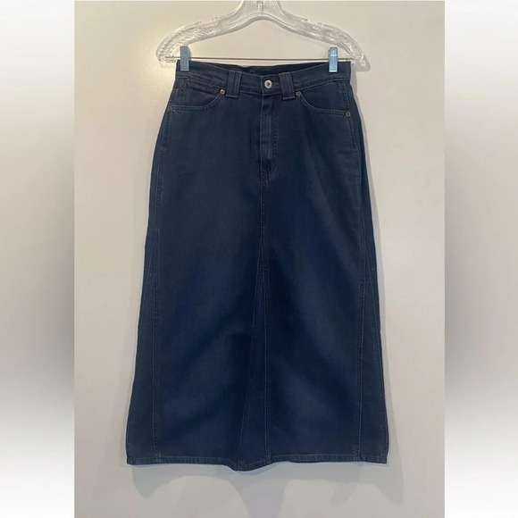 Marks & Spencer Denim Jean Midi Skirt Womens Size 6‎ (1105) - Picture 1 of 5